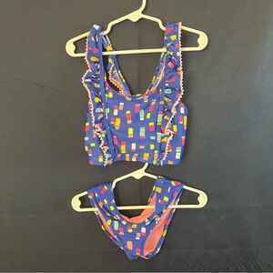 Cat & Jacks two piece swim suit Size 6-6X EUC